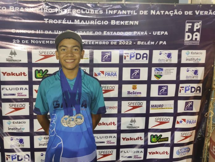 Gabriel Almeida leva para casa três medalhas de prata no Brasileiro Infantil de Verão Gabriel Almeida leva para casa três medalhas de prata no Brasileiro Infantil de Verão