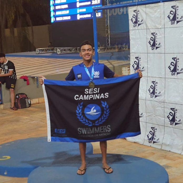 gabriel almeida natação medalha