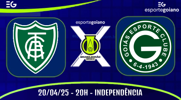 AMÉRICA-MG X GOIÁS ARTE WILLIAN ROMMEL EG Arte para a partida entre América e Goiás pelo Brasileirão da Série B