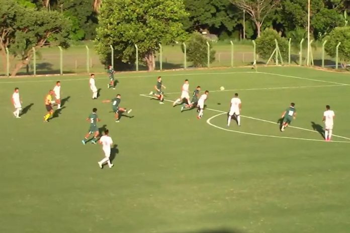 gec vila sub15 captura de tela da partida entre goiás e vila pelo goianão sub-15