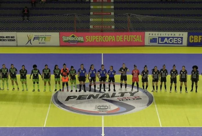 resenhas 2 foto da partida entre resenhas e leoas da serra pela super copa de futsal feminino