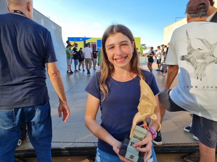Helena Laurino, de 13 anos, campeã da 1ª etapa do Vert Battle 2025, em Goiânia