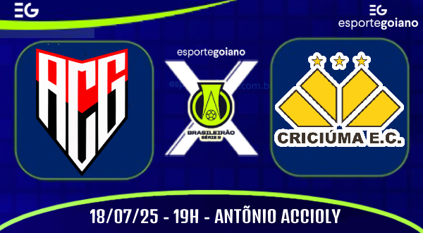 ATLÉTICO-GO X CRICIÚMA ARTE WILLIAN ROMMEL EG