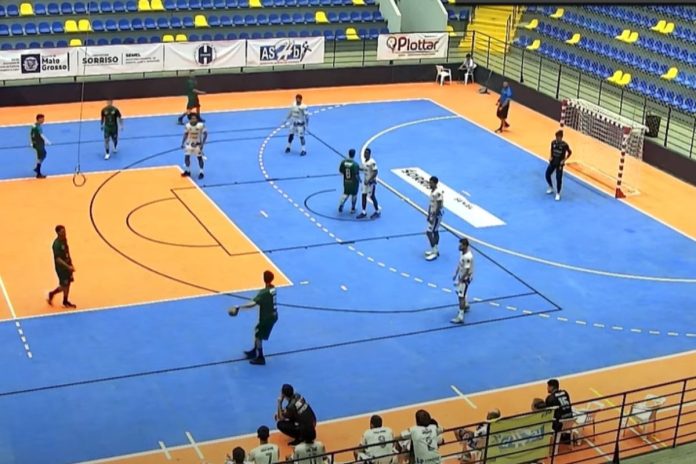 DORAMA BRASILEIRO (61) FOTO DA PARTIDA ENTRE AERV/UNIRV E NACIONAL/SAO JOSE PELO BRASILEIRO DE CLUBES DE HANDEBOL