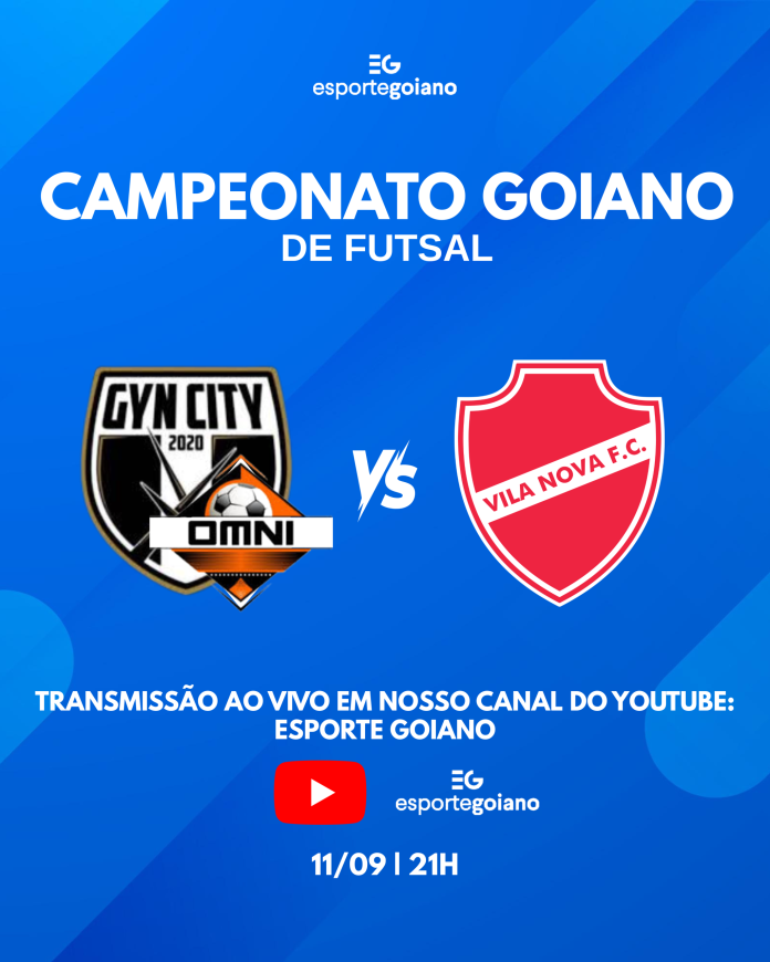 arte pré Gyn City x Vila Nova goiano de futsal 2025