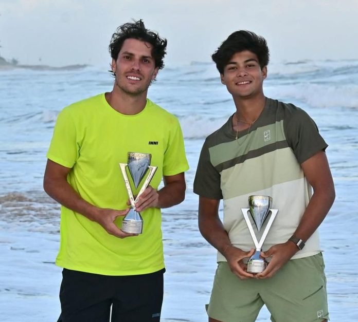 Eduardo Ribeiro e Guto Miguel, respectivamente, campeões do ATP Challenger 125, na Costa do Sauípe-BA